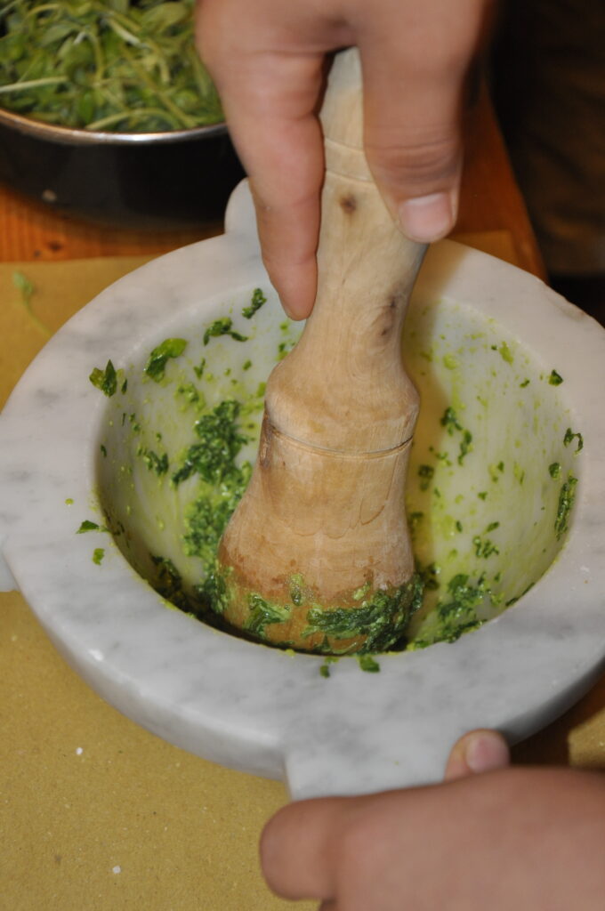 Fabrication de pesto
