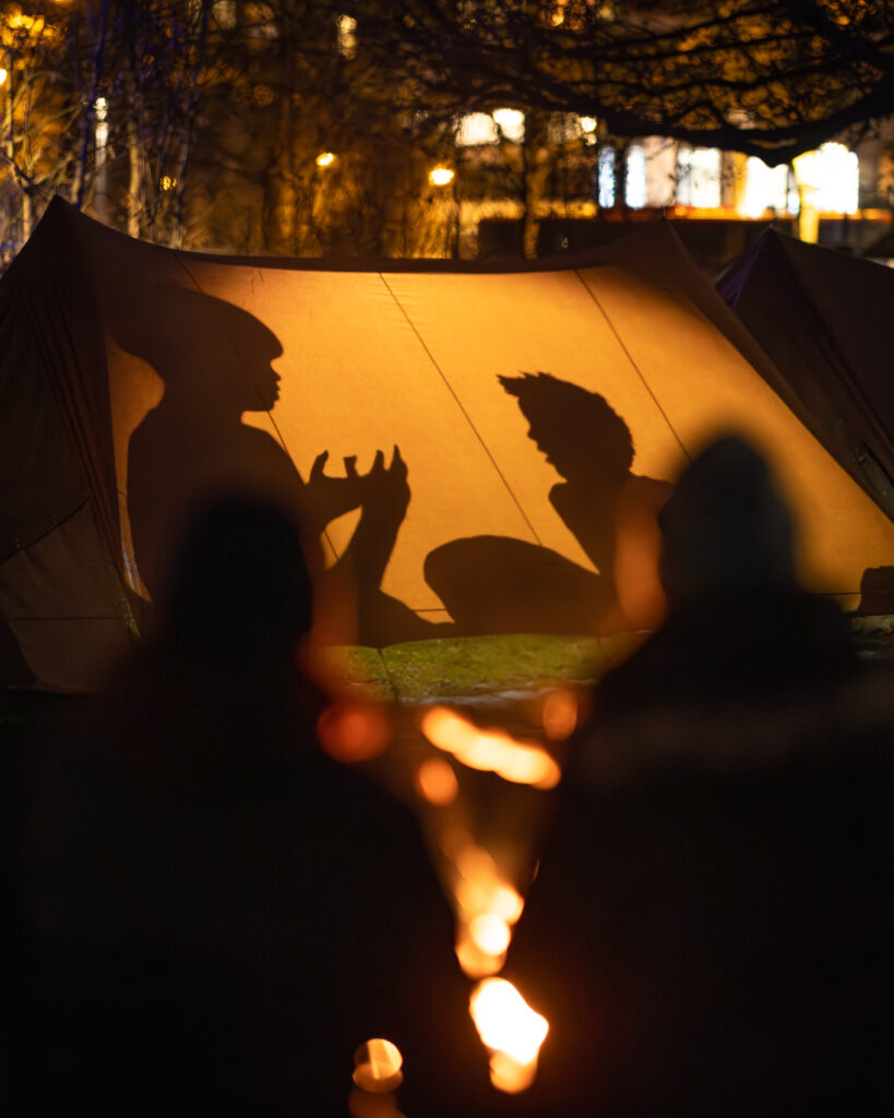 Les scout·e·s à la fête des lumières