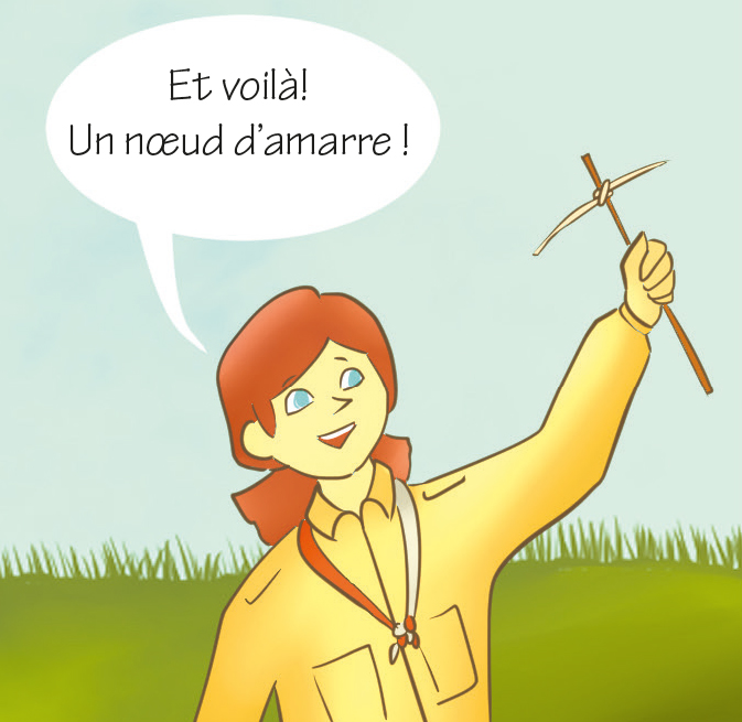 Lily : Et voilà! Un nœud d'amarre !