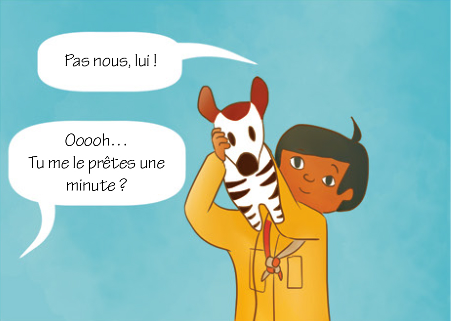 Tim : Pas nous, lui !
Éclaireuse : Ooooh… Tu me le prêtes une minute ?